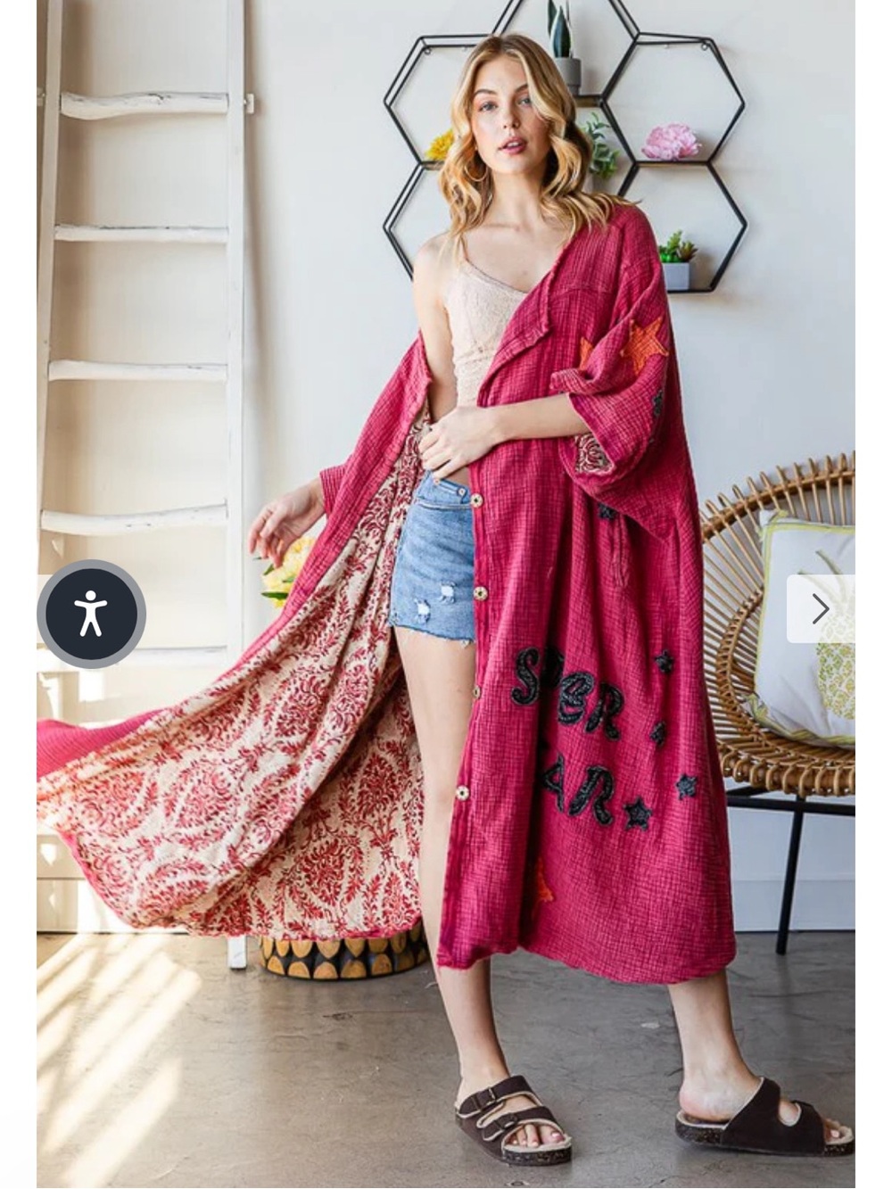 Oli & Hali Boho Super Star Duster One Size.